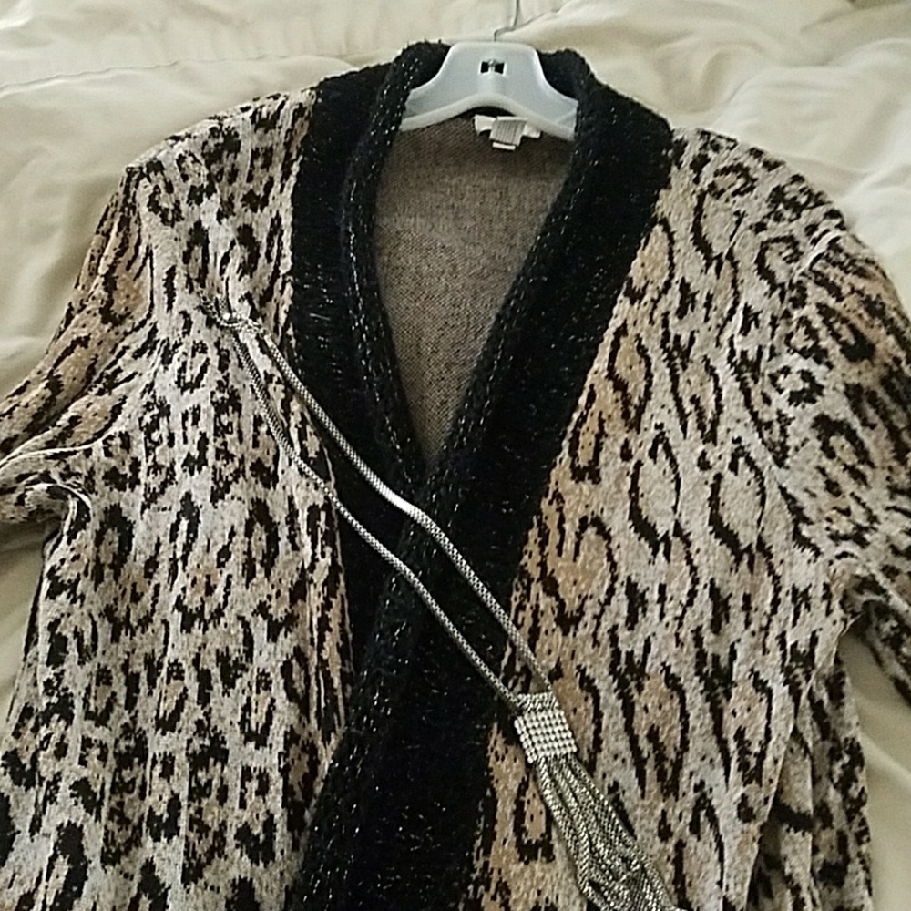 Fabulous animal print long sweater